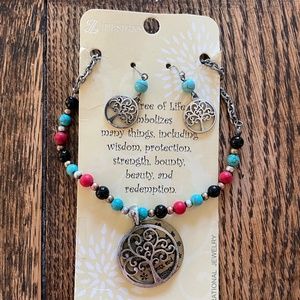 Southwestern necklace and earrings